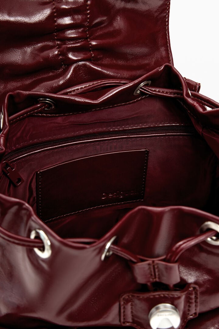 Mochila pequeña brillante lazo | Desigual