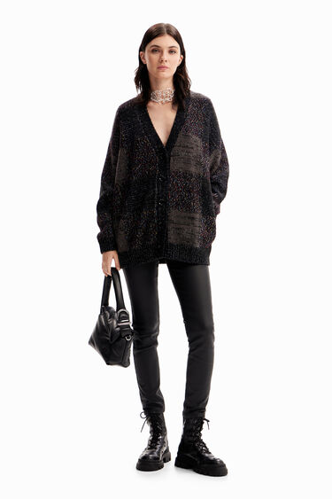 Càrdigan oversize quadres | Desigual