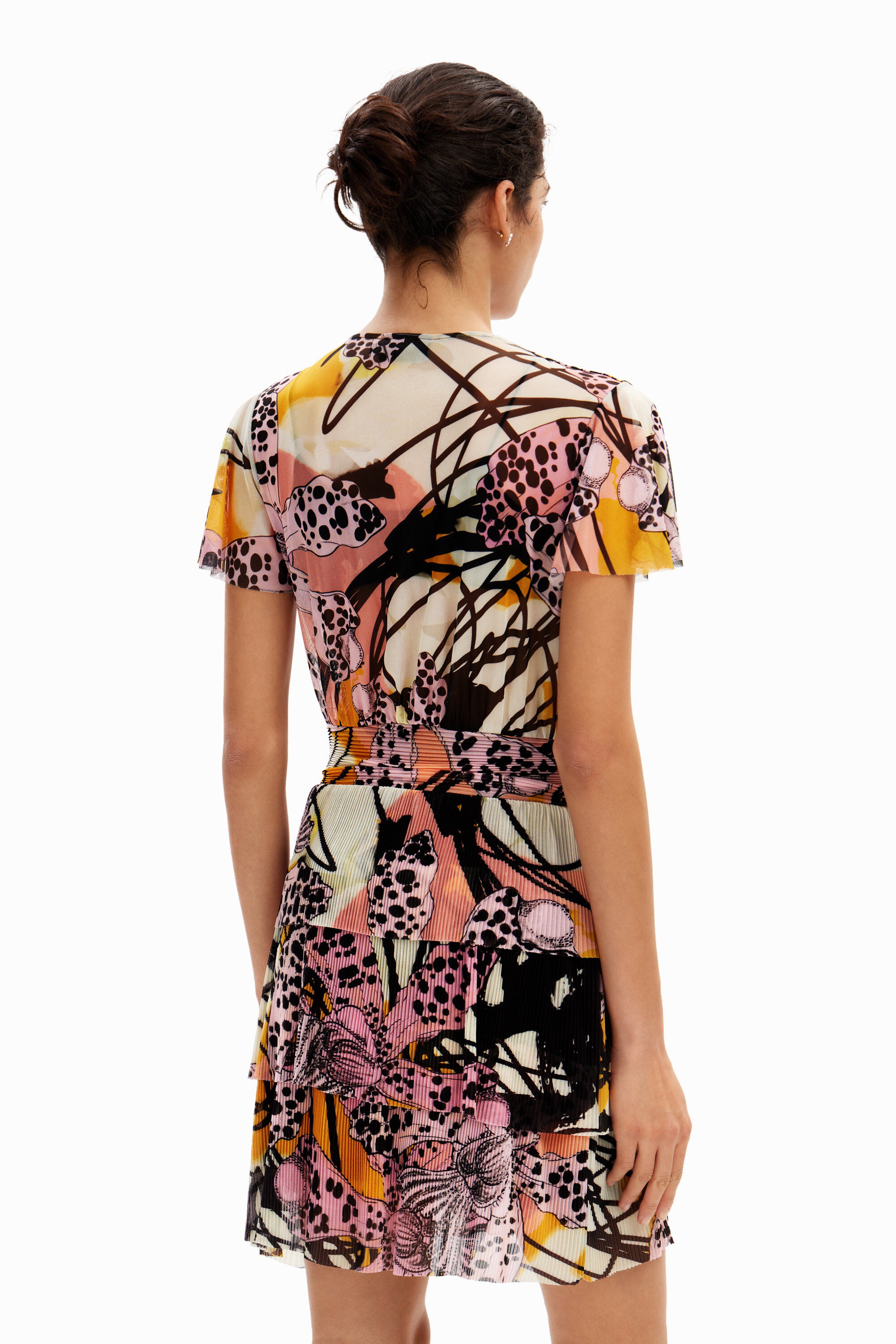 Shop Desigual M. Christian Lacroix Orchid Mini Dress In Material Finishes