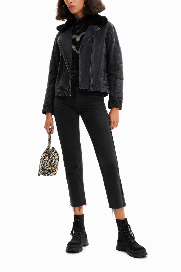 Chaqueta trucker efecto pelo | Desigual