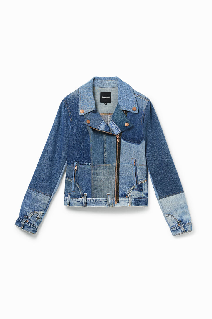 Upcycled denim biker jacket | Desigual