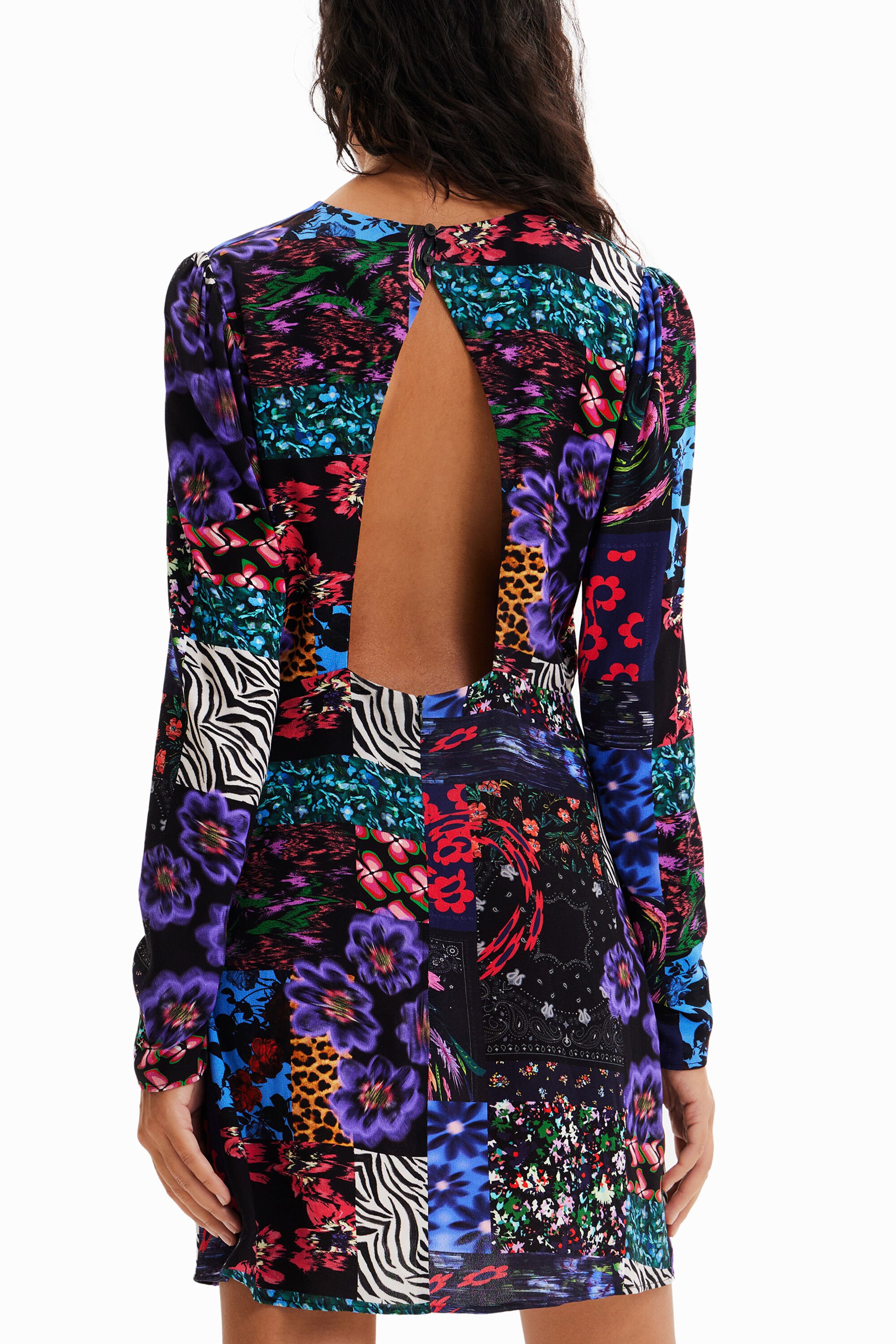 SWEN Desigual 6123604 Women's Short tie-dye rhinestone hoodie I Desigual.com