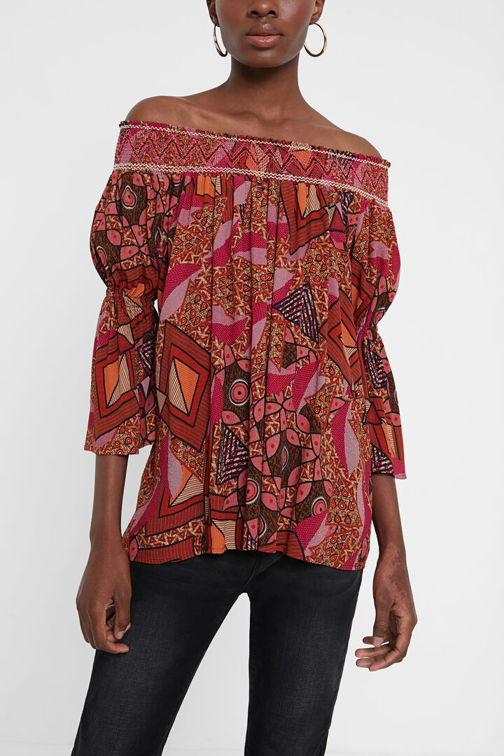 Boho off-shoulder blouse | Desigual