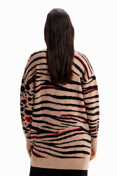 Oversize leopard cardigan | Desigual