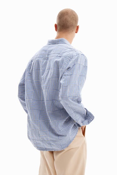 Patchwork prugasta košulja | Desigual