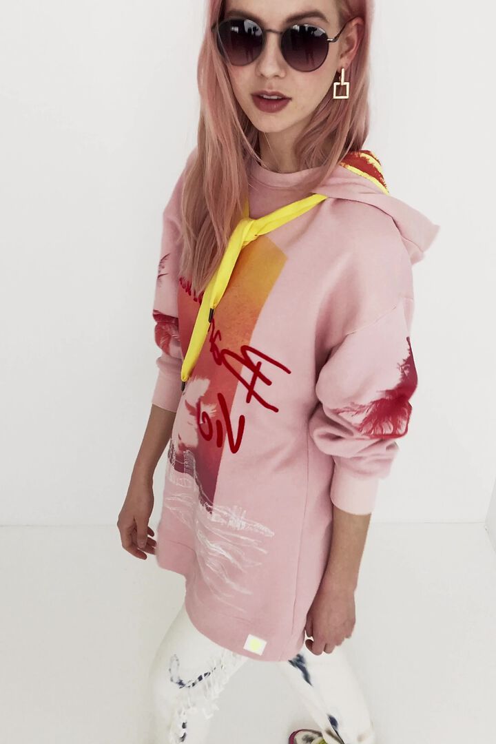 Long Hawaiian oversize sweatshirt | Desigual