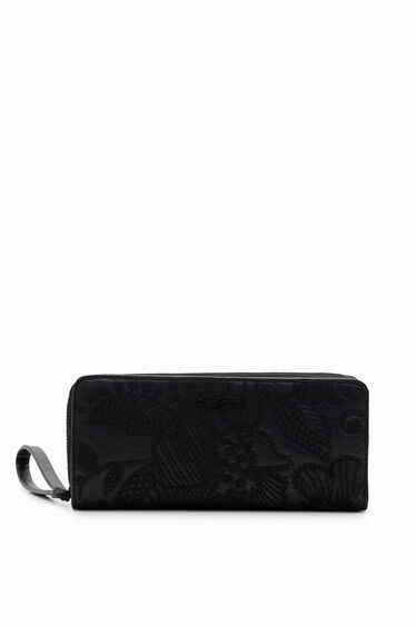 Large floral embroidery wallet | Desigual