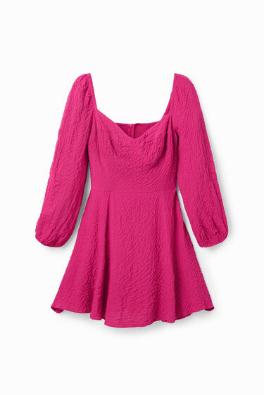 Vestido corto slim evasé | Desigual