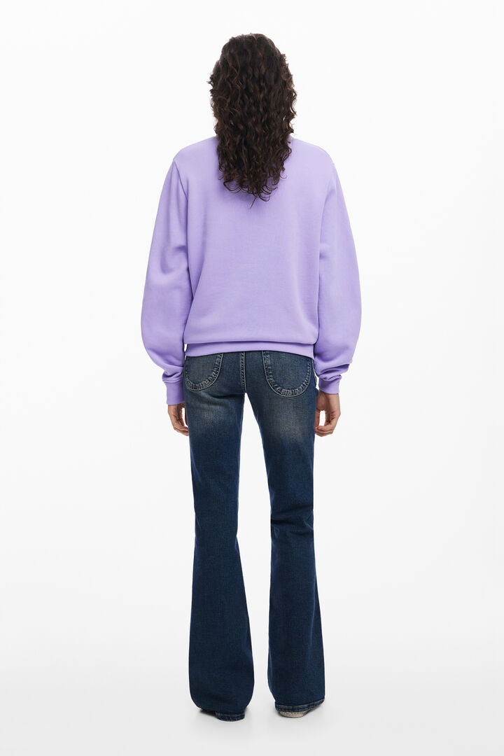 Sweatshirt with logo and rhinestones | Desigual