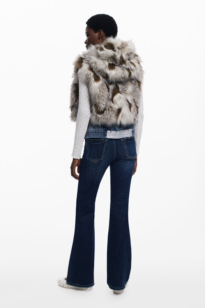 Denim fur vest | Desigual