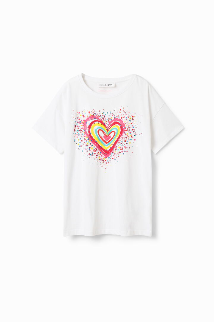 Maglietta cuore  paillettes | Desigual