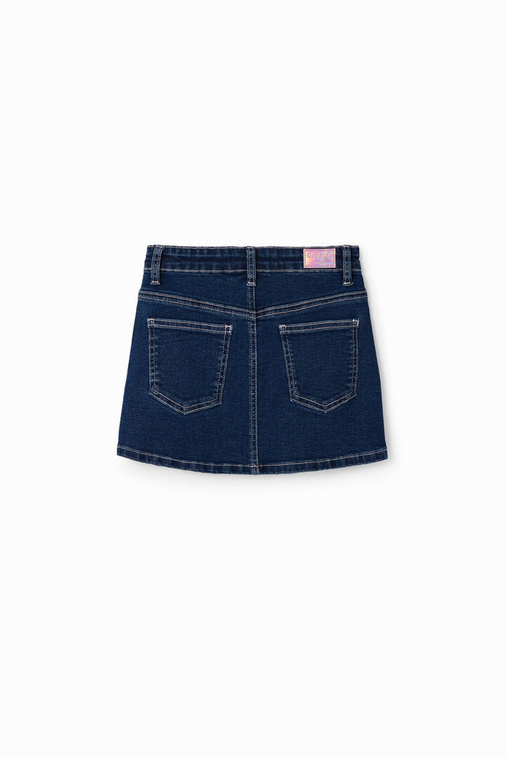 Rhinestone denim mini skirt | Desigual