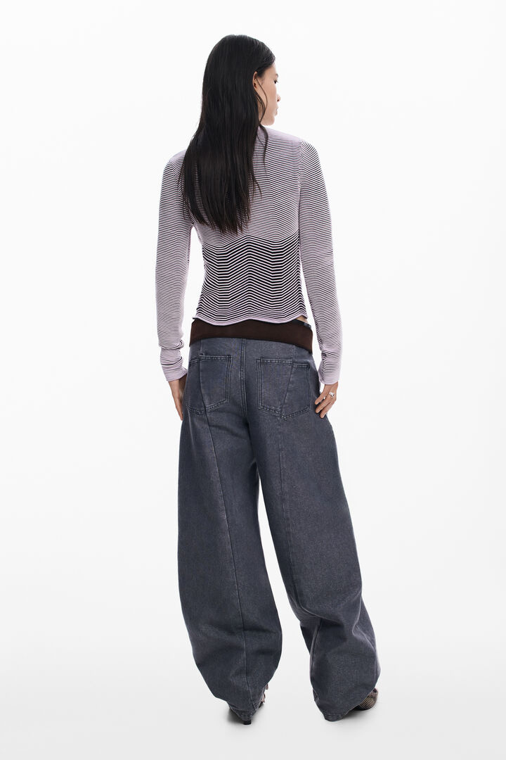 Striped textured sweater | Desigual