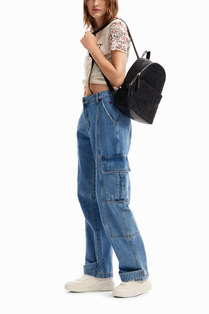 Small die-cut flower backpack | Desigual