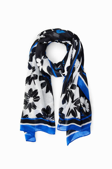 Arty rectangular floral foulard | Desigual