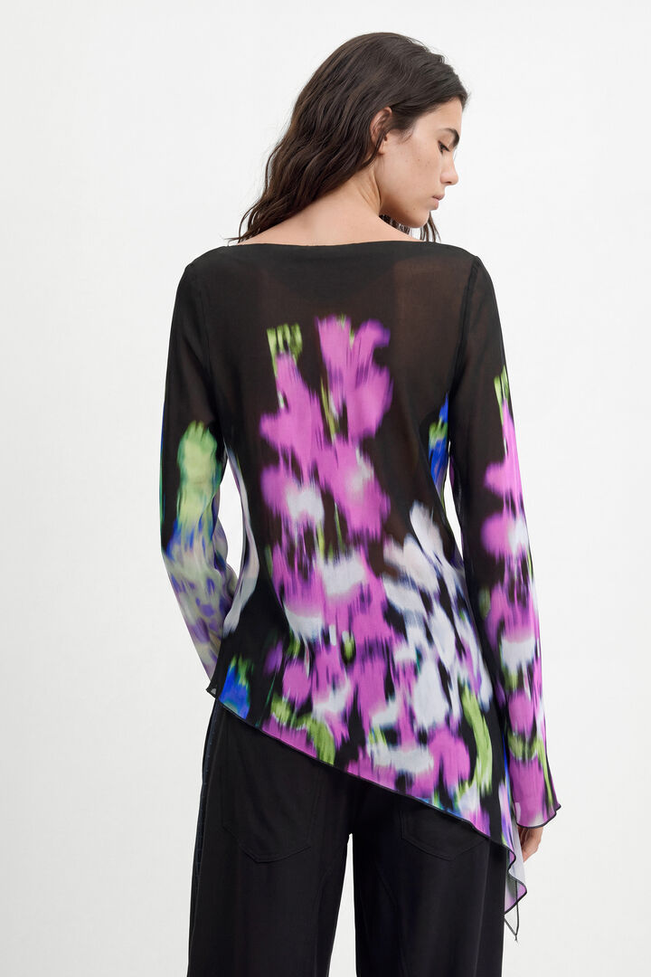 Asymmetric Printed Blouse M. C. Lacroix