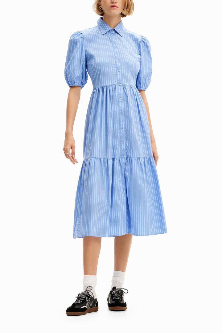 Striped midi shirt dress | Desigual