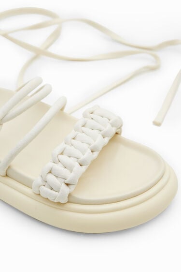 Sandales brides lacées plateforme | Desigual
