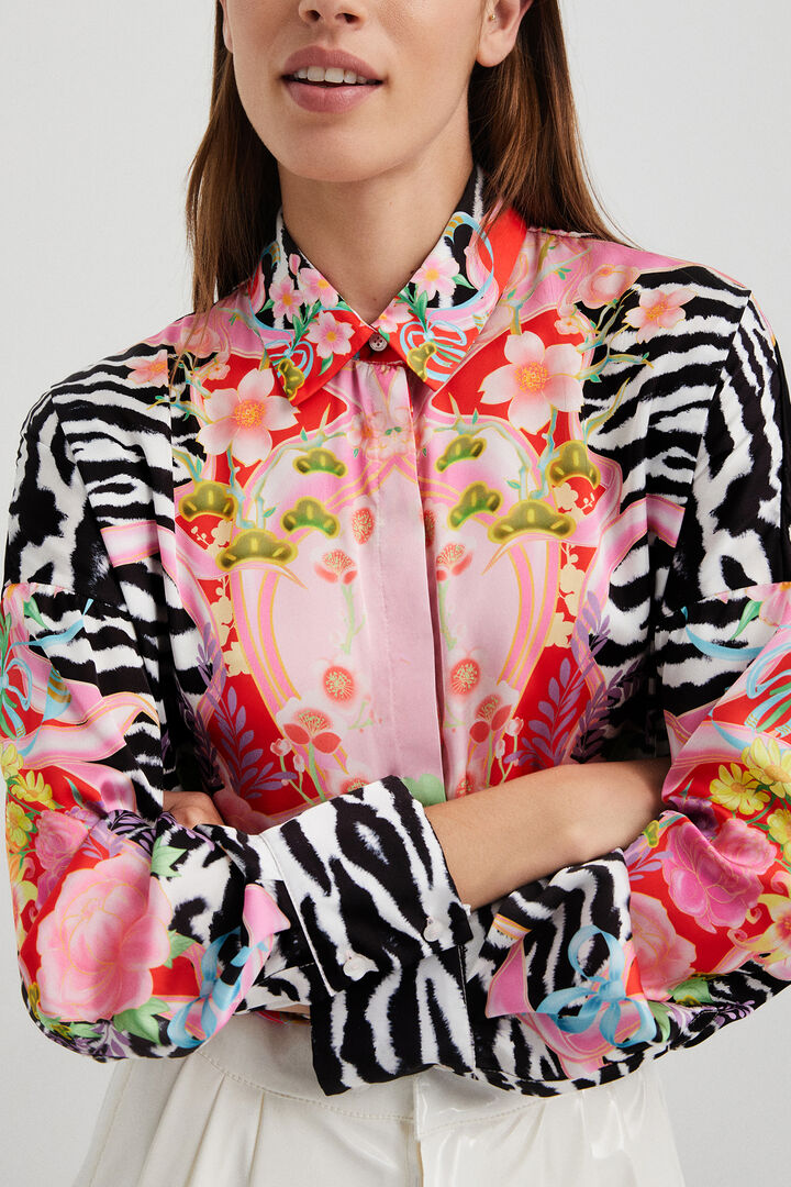 Camisa cebra flores | Desigual