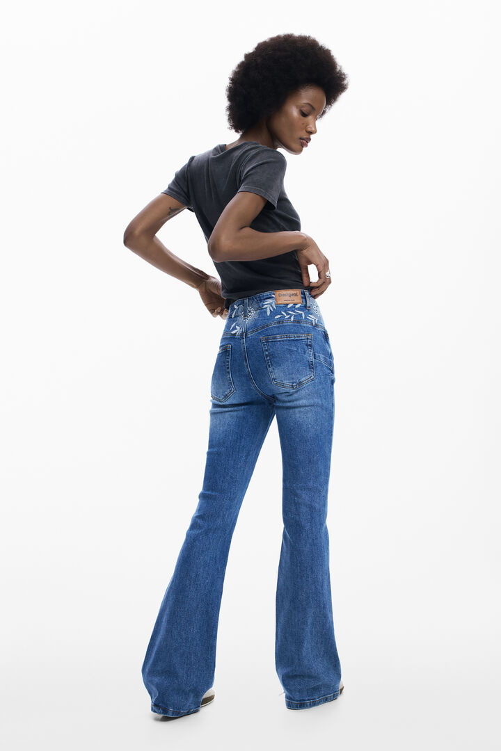 FLARED DENIM TROUSERS | Desigual