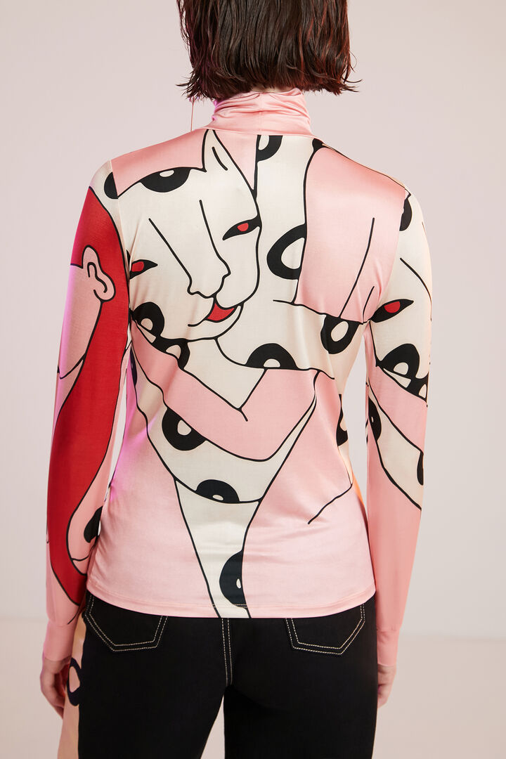 Slim high neck T-shirt | Desigual