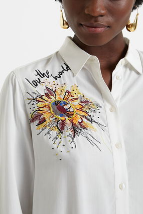 Camisa bordado floral