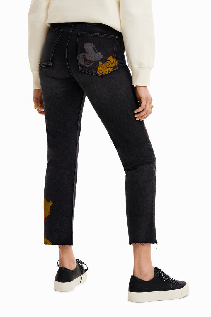 Vaqueros Straight cropped Mickey Mouse | Desigual