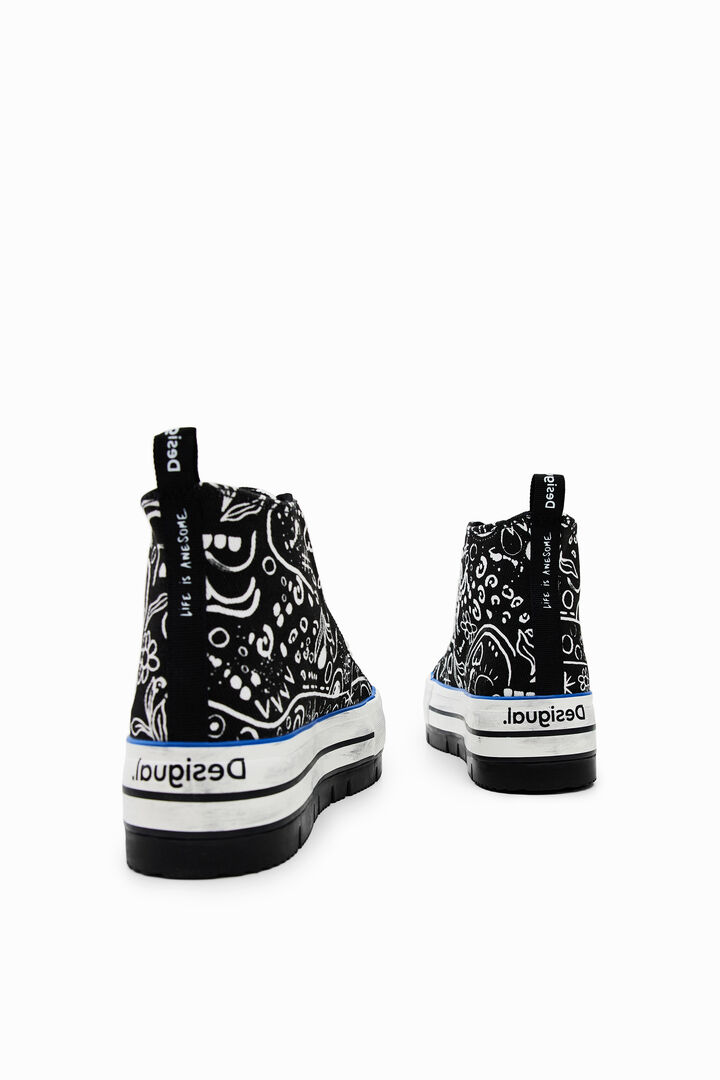 Sneaker altas plataforma dibujos | Desigual