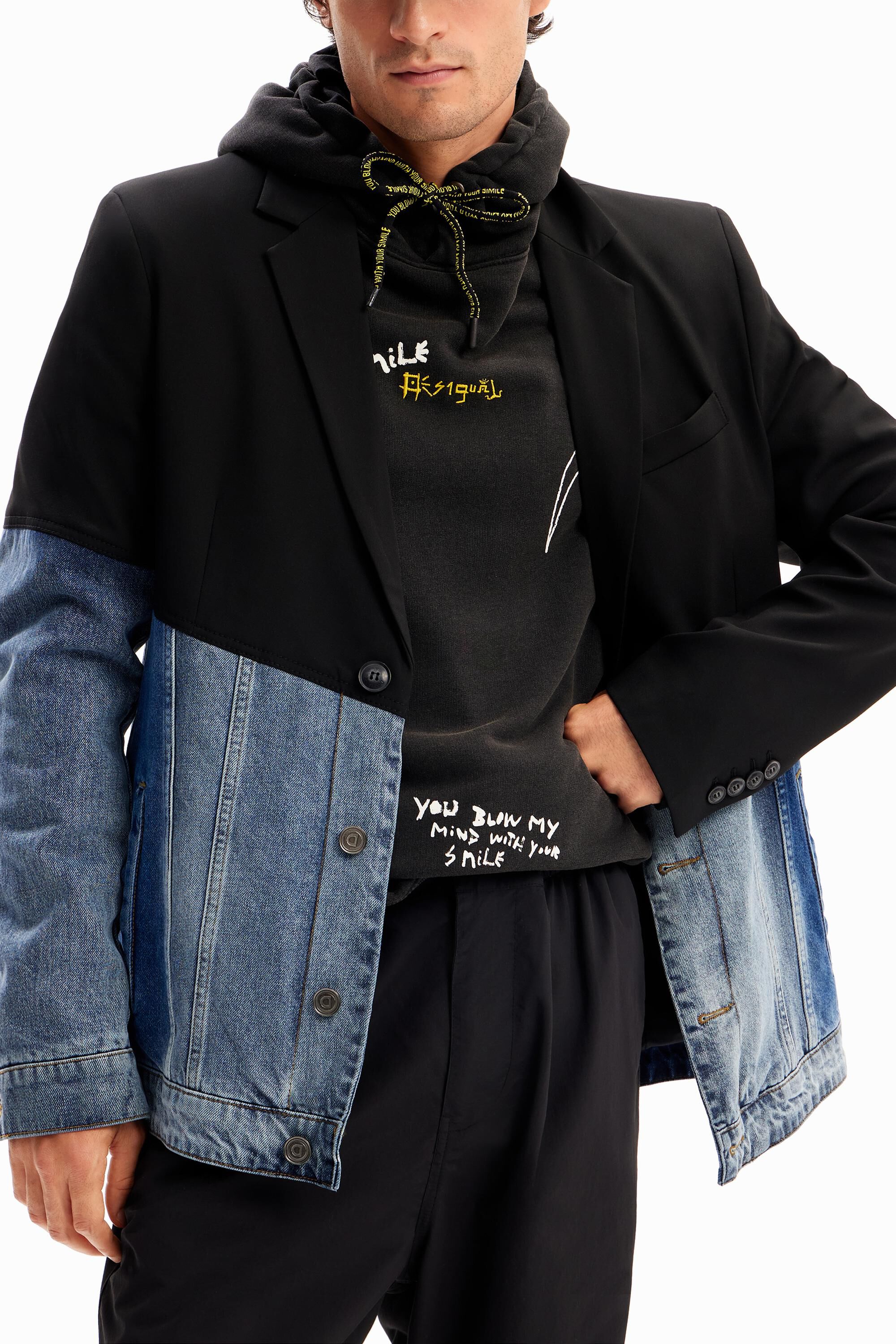 black denim blazer