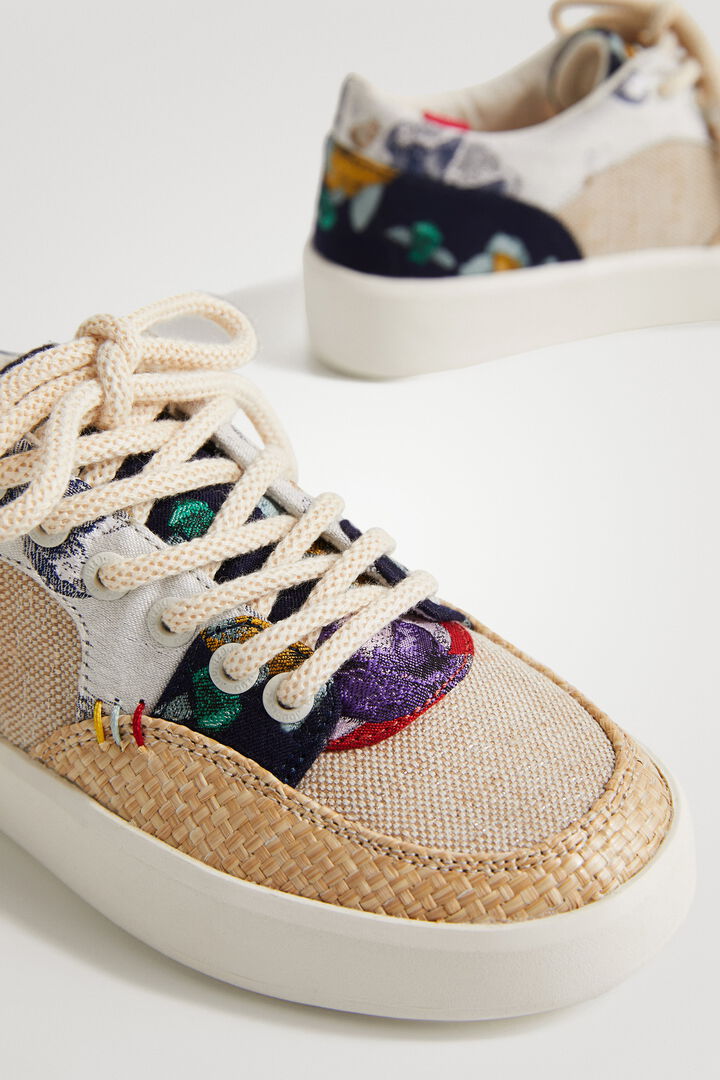Sabatilles patch amb ràfia | Desigual