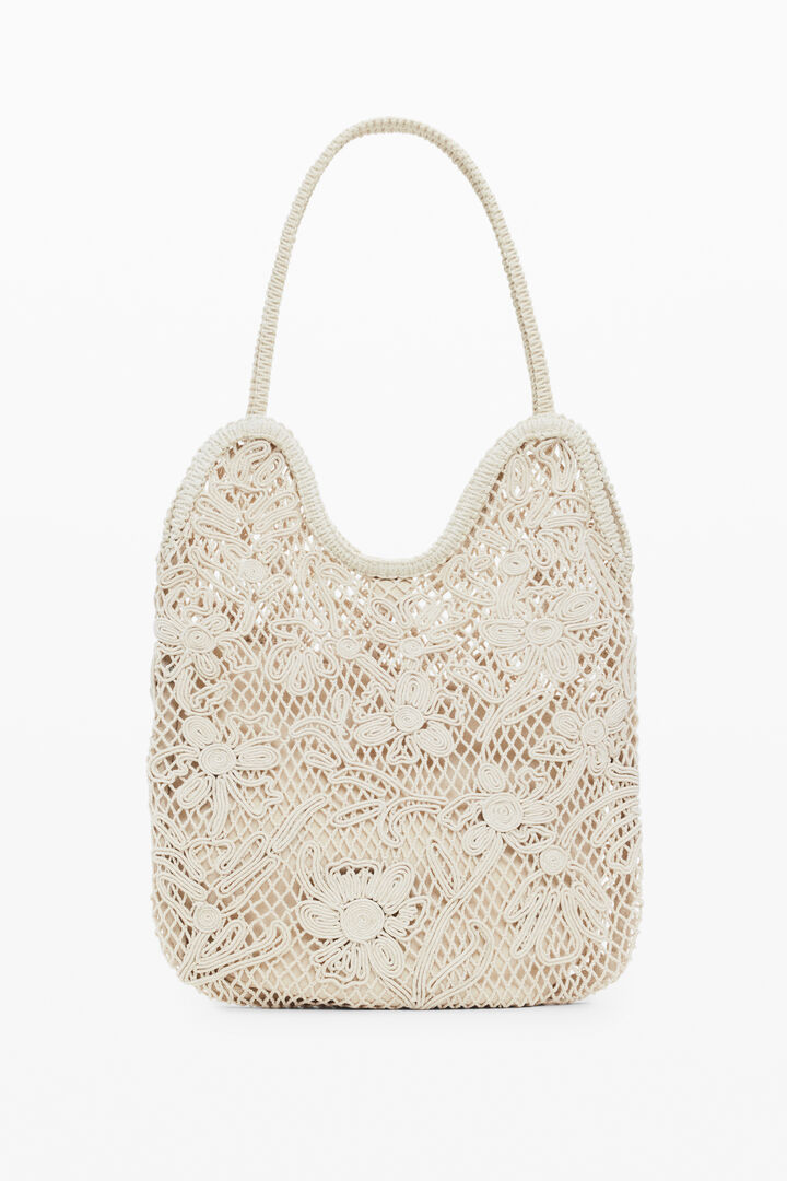Mittlere Schultertasche aus Häkelarbeit | Desigual