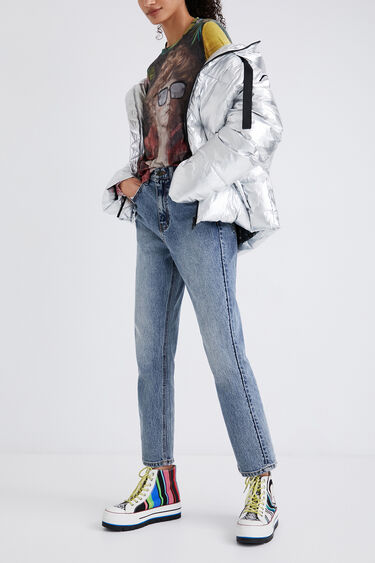 Quilted jacket with removable sleeves | Desigual