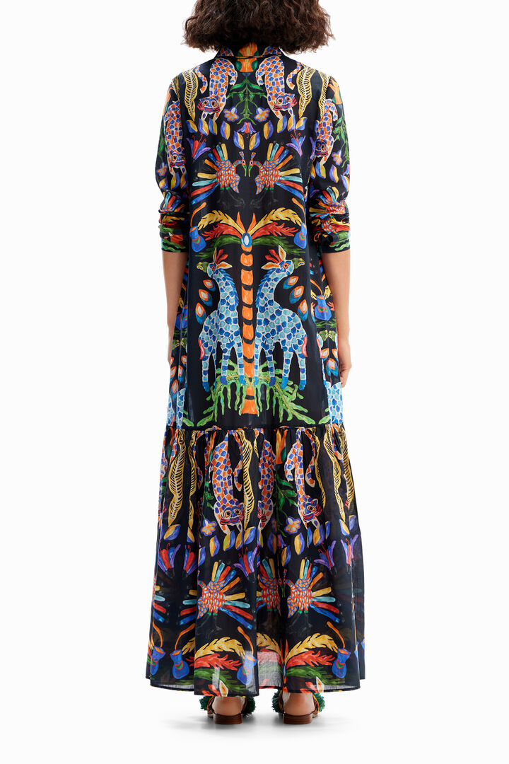 Vestido maxi camisero Stella Jean | Desigual