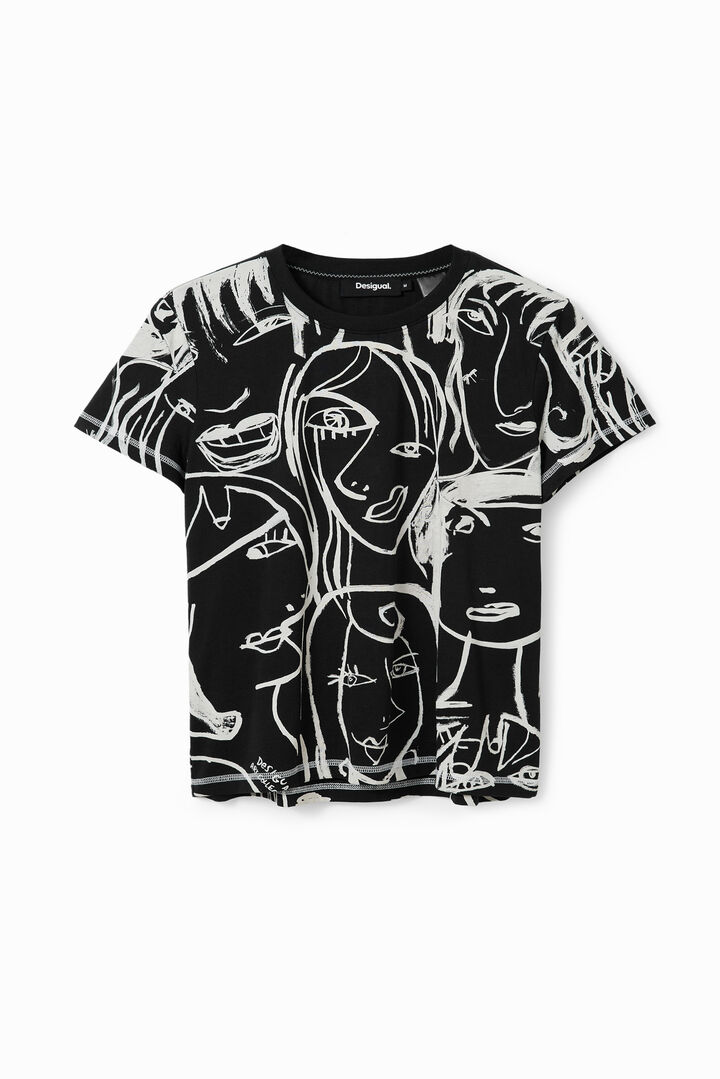 Contrasting face T-shirt | Desigual