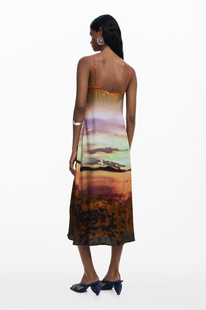 Robe longue à bretelles sunset | Desigual