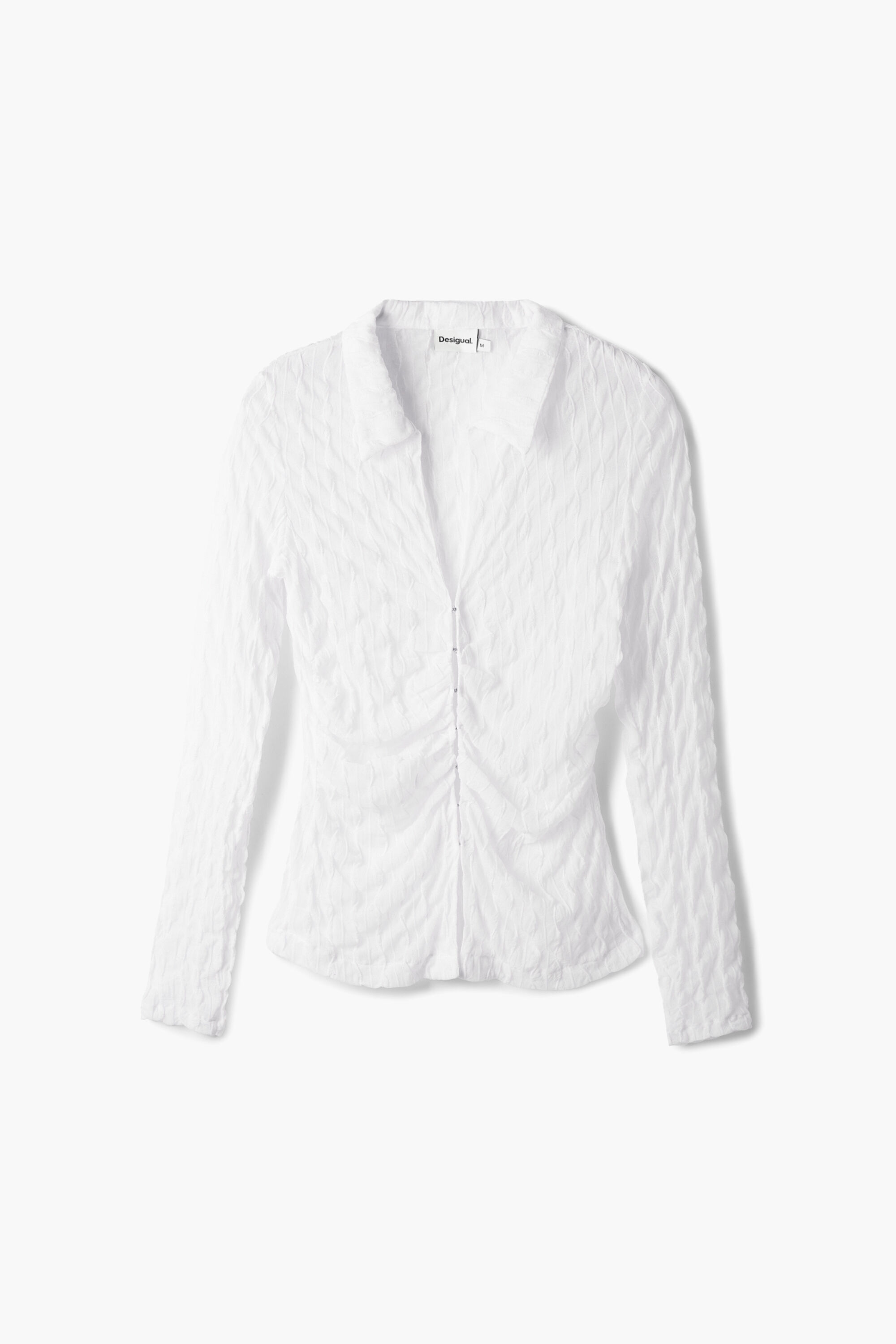 Desigual, Camiseta semitransparente, Blanco