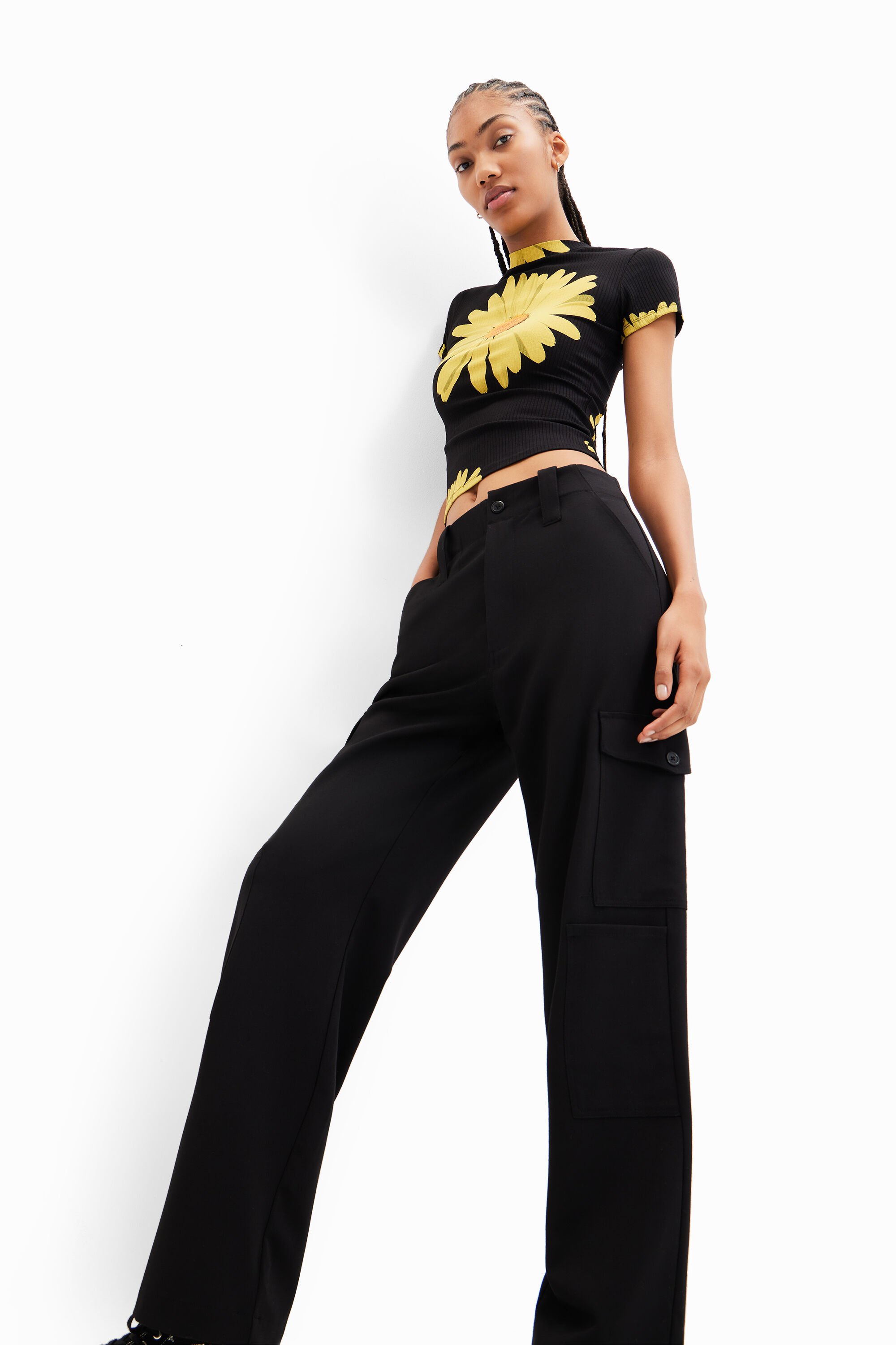 Desigual pantalon fluide new arrivals
