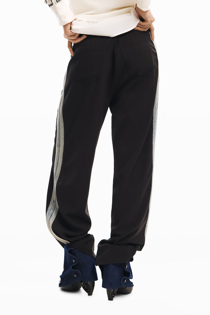 Pantalón recto bimateria | Desigual