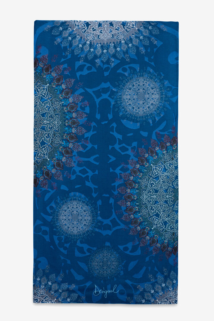 Rectangular oriental mandala scarf | Desigual