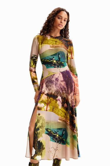 Vestit midi collage M. Christian Lacroix | Desigual