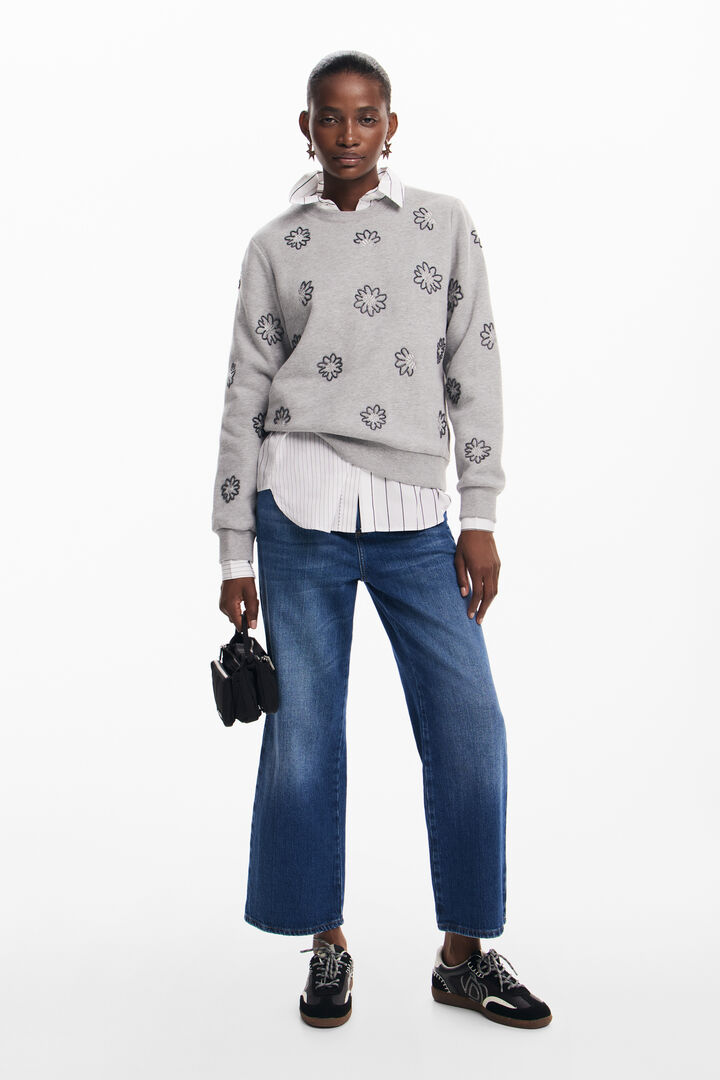 Jewel flower sweatshirt | Desigual