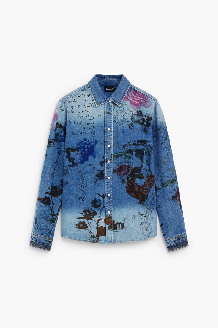 Printed Embroidered Shirt