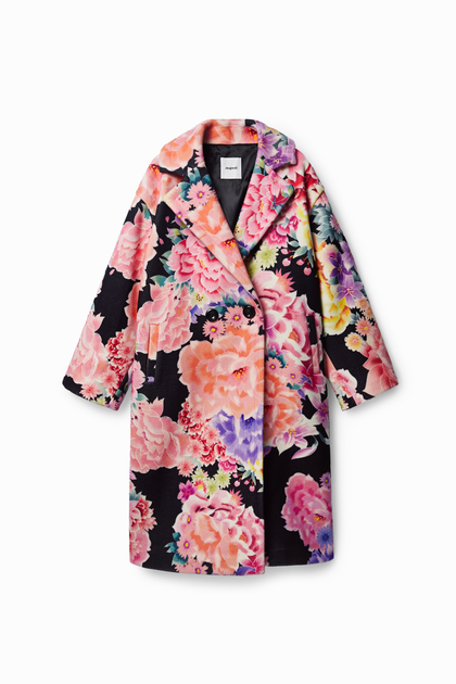 Oversize floral coat