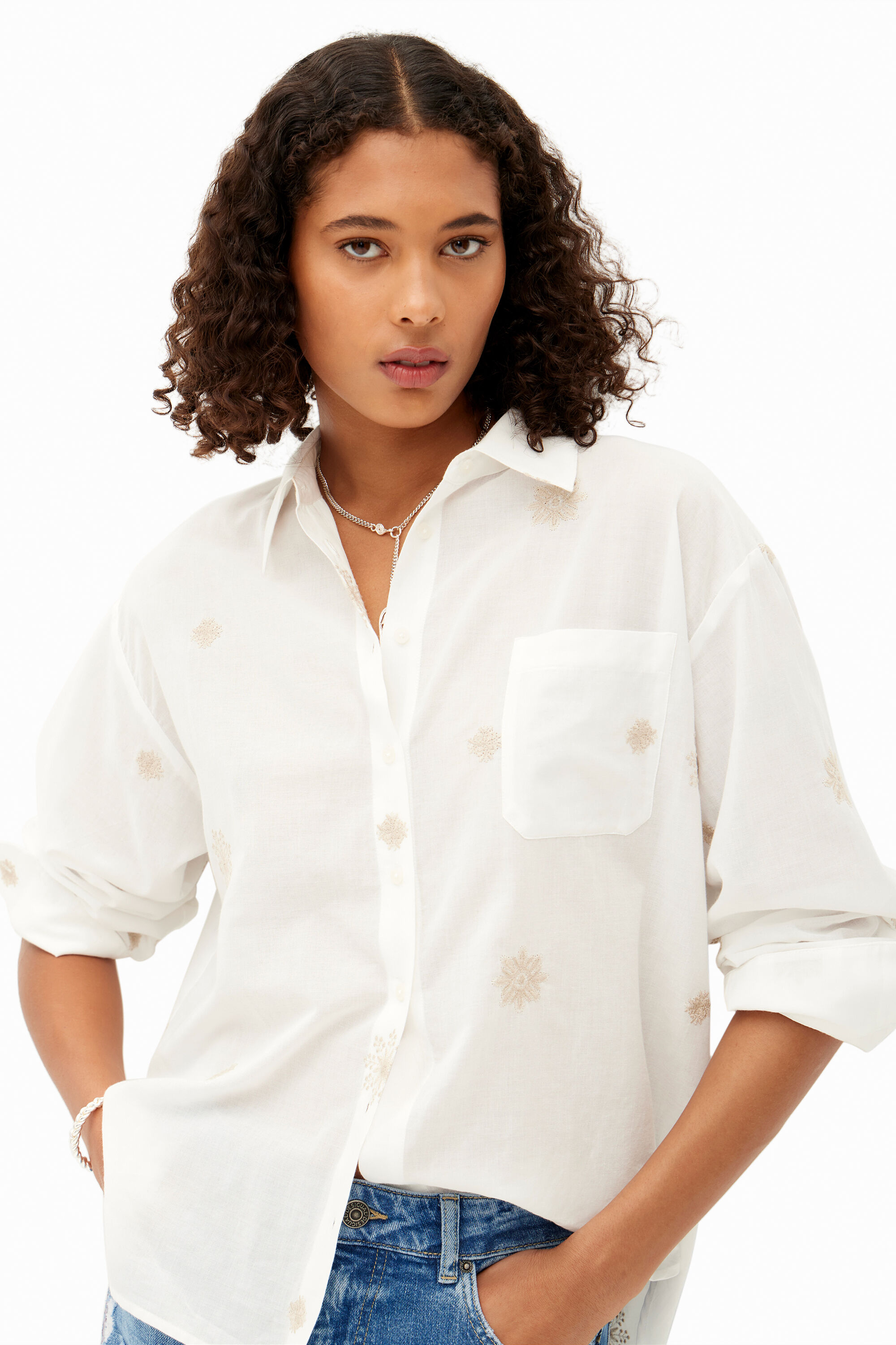 Shop Desigual Shirt In White