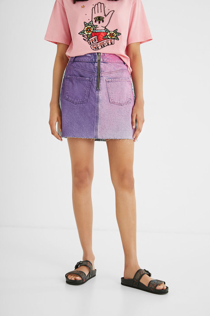 Mini falda vaquera cremallera | Desigual