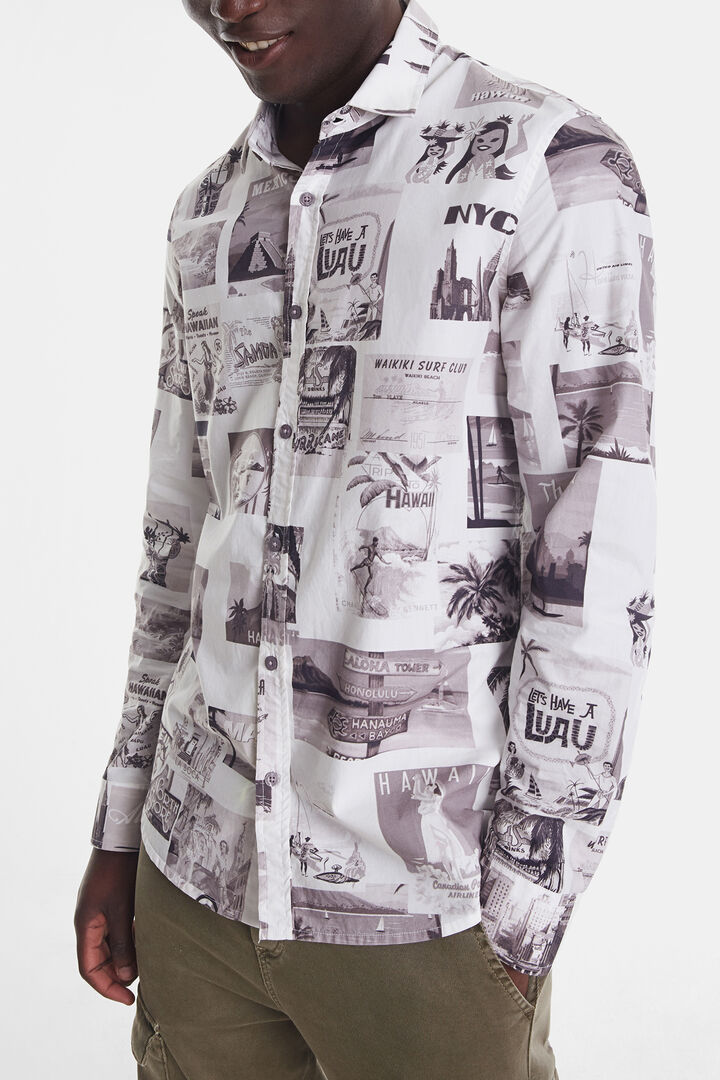 Camisa orgànica amb postals | Desigual