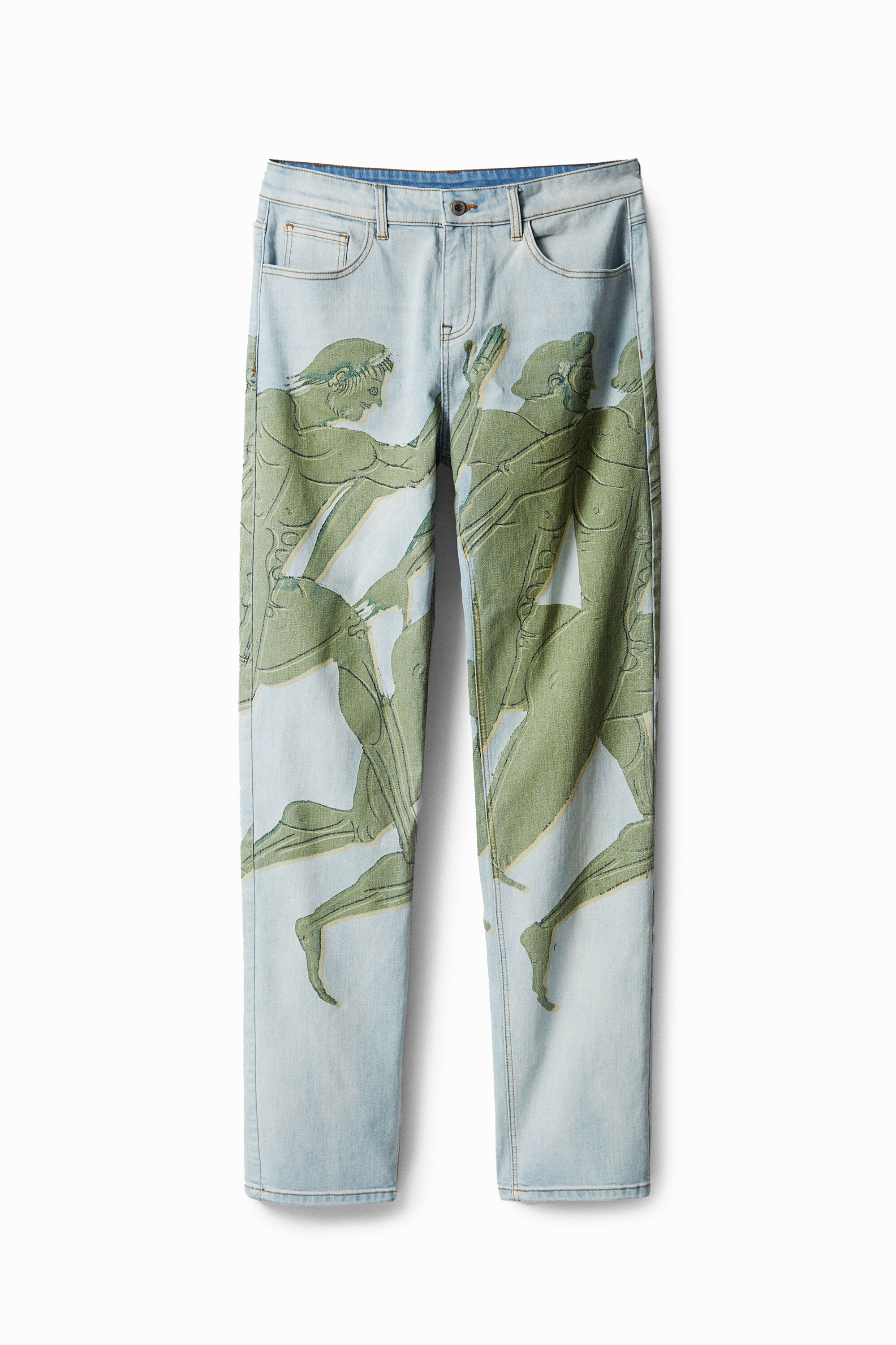 【WEB限定】 straight print Greek jeans Desigual.com | パンツ