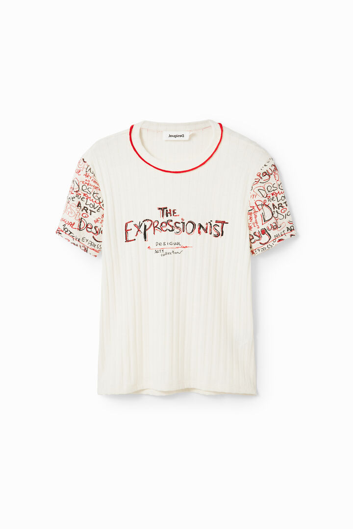 Textured message T-shirt