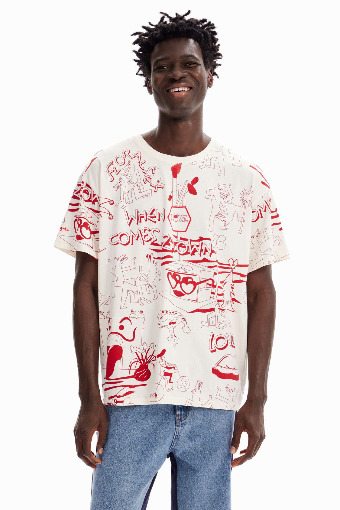 Bulk Sortie Levendig Oversize print T-shirt | Desigual.com