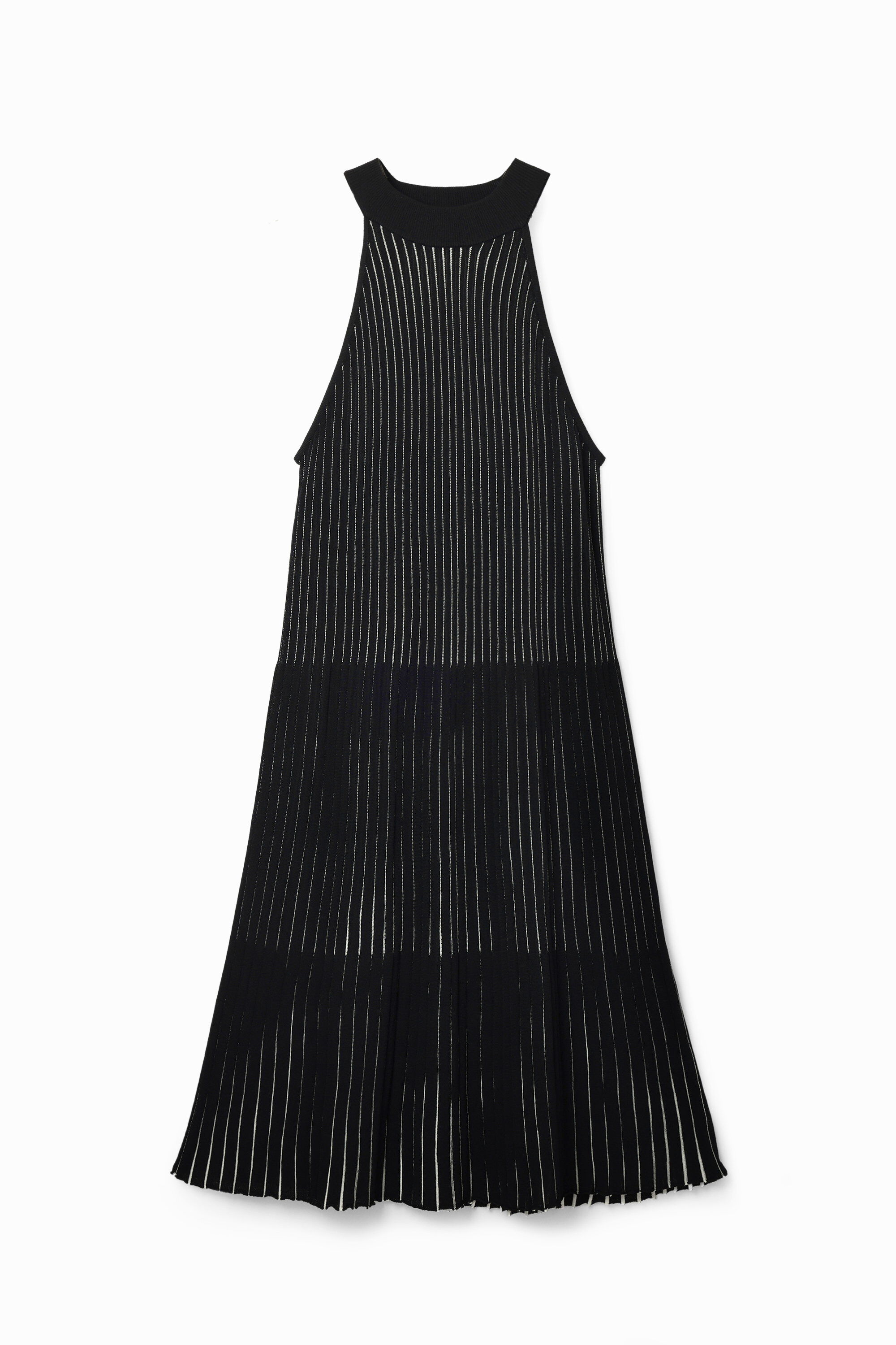 Vestido corto canalé